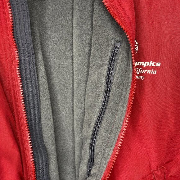 Columbia men's size Small red and grey winter jacket with fleece lining. - Picture 5 of 7
